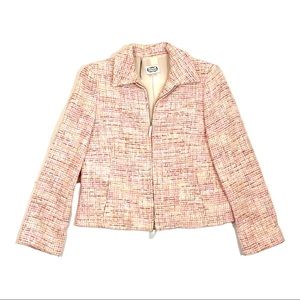 AGNONA Vintage Pink Tweed Blazer Jacket